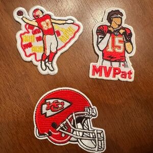 NEW Kansas City Chiefs Embroidered Patch Set